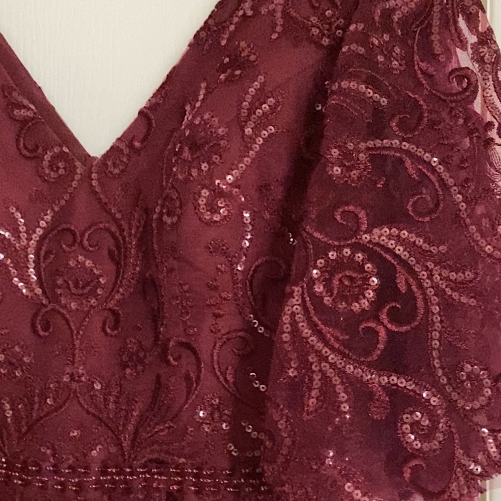 NWT JJ’s HOUSE Dress, Cabernet, Size 12, Size 14 - Picture 8 of 10
